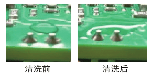 草莓视频APPIOS下载清洗前後航空電子產品印製板組件水滴角的對比