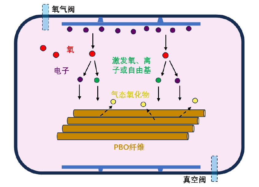  氧草莓视频APPIOS下载體處理PBO纖維示意圖